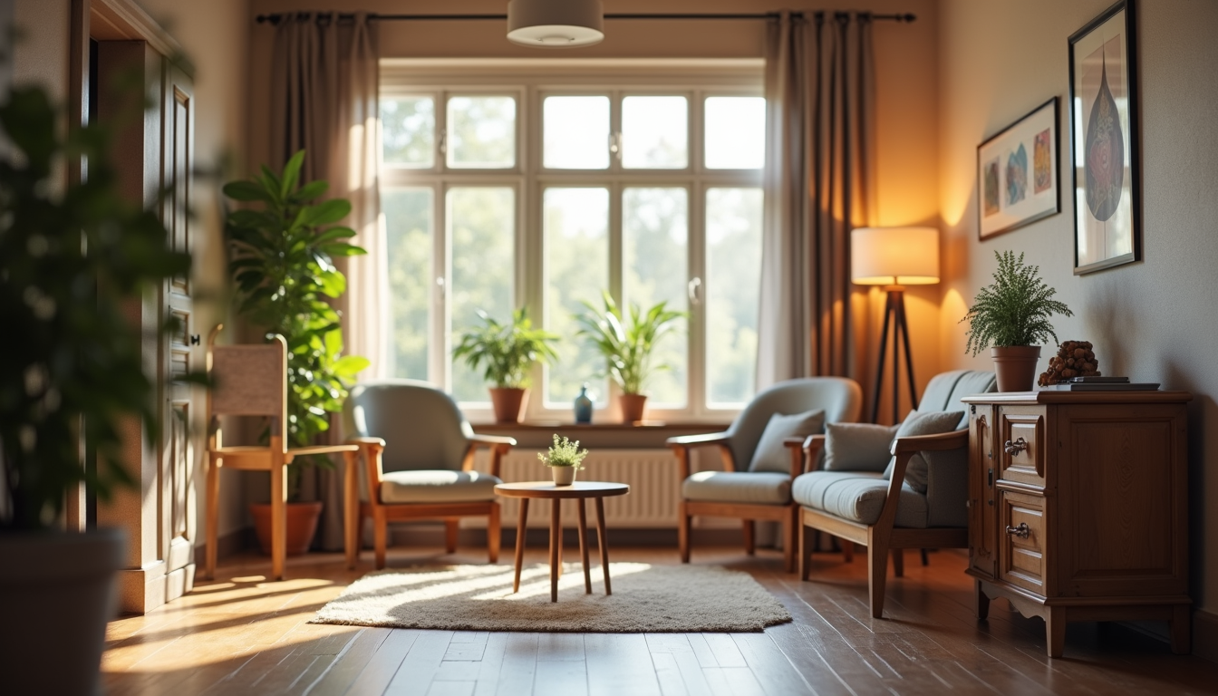 A comfortable room for sober community support.
